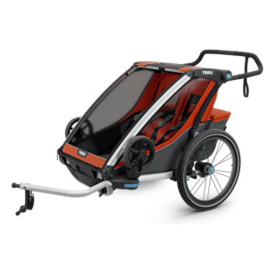Thule Chariot Cross 2 Trailer - 2 Seats - Orange