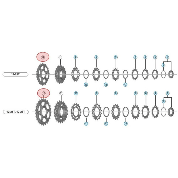 Shimano Dura-Ace CS-R9100 Sprocket Block - 11 Sppeds - 23-25 Teeth