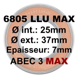 Enduro Bearings 6805 LLU MAX Bearing - 25x37x7