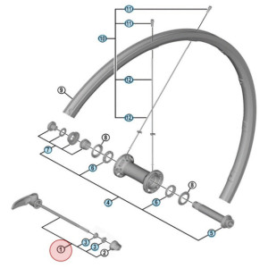 Shimano Dura-Ace Wh-R9100 Quick Release  - Front