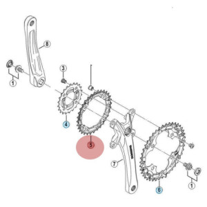 Shimano Acera FC-M361 Chainring - 38 Teeth 