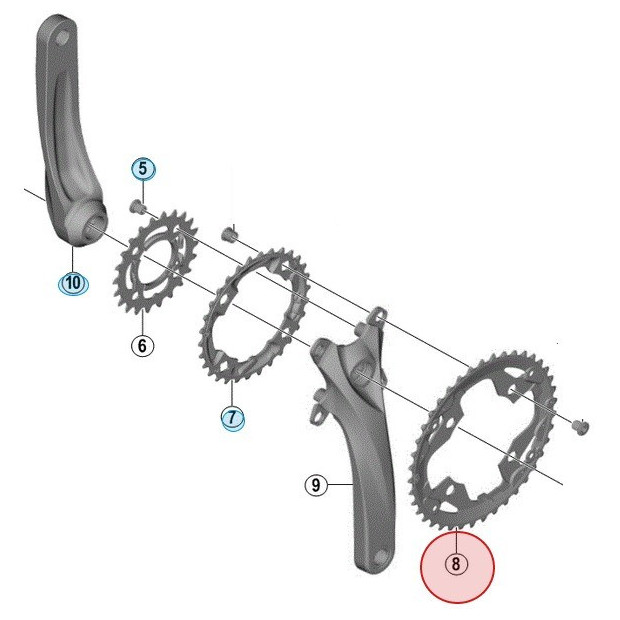 Shimano Acera FC-M3000 Chainring - 40 Teeth