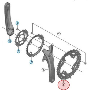 Shimano Acera FC-T3010 Outside Chainring - 44 Teeth
