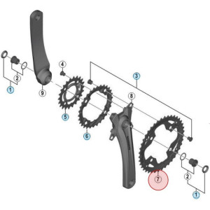 Shimano Alivio FC-M4000 Outside Chainring - 40 Teeth