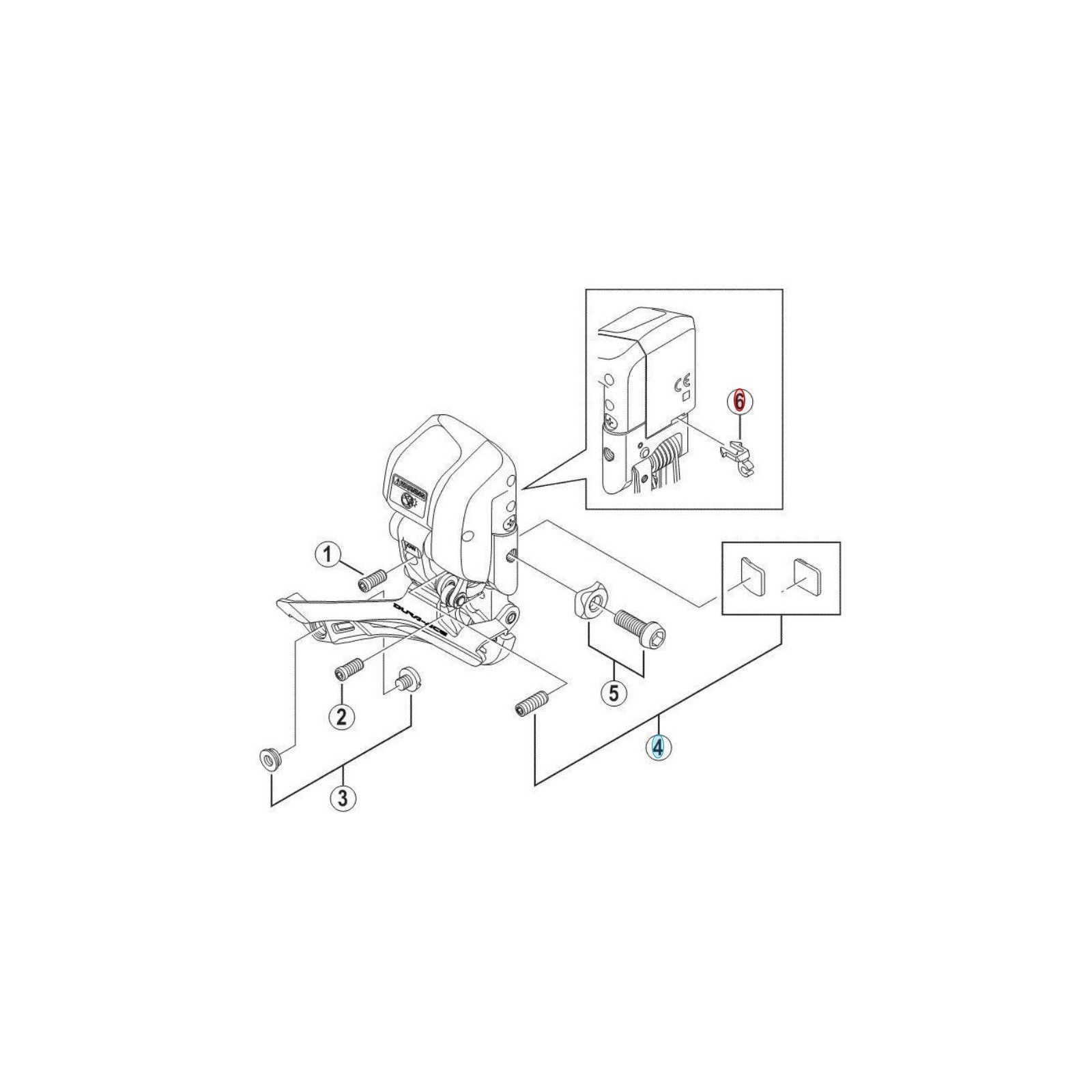 Cable Guide for Shimano Dura Ace FD-9070 Front Derailleur