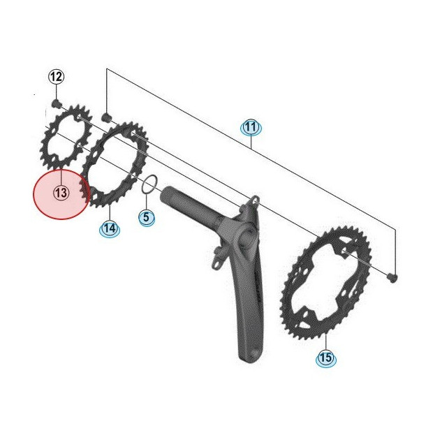 Shimano Alivio FC-M4050 Inner Chainring - 22 Teeth