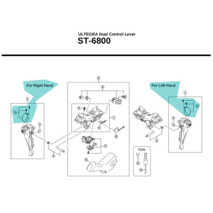Shimano Ultegra ST6800 Name Plate & Fixing Screws - [x1]
