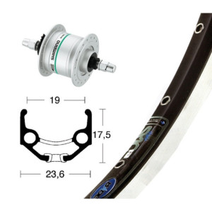 Wheel Hub Dynamo 28' Shimano DH3N31 Rigida Zac 19 (622-19)