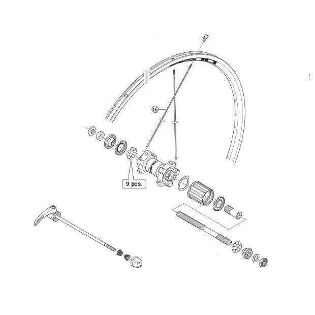 Shimano Spoke WH-RS10-A Wheelset - Rear (x1)