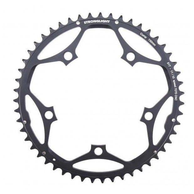 Stronglight Type S 7075-T6 Shimano 130 mm 10/11 Outside Chainring - Black