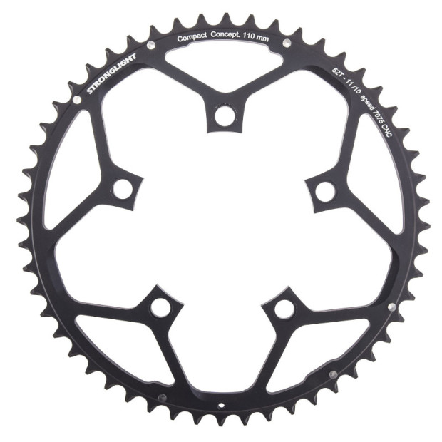 Stronglight Type S 7075-T6 Shimano 110 mm 10/11 Outside Chainring - Black