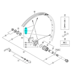 Shimano Spoke WH-M785 Wheelset - Rear (x1)