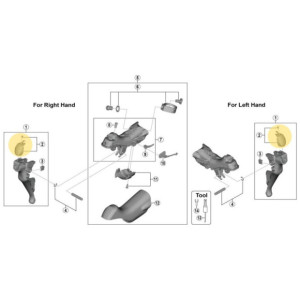 Shimano 105 ST-R7000 Lever Front Cover