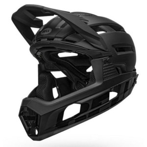 Bell Super Air R MIPS Full Face Helmet - Matte Black-Glossy Black