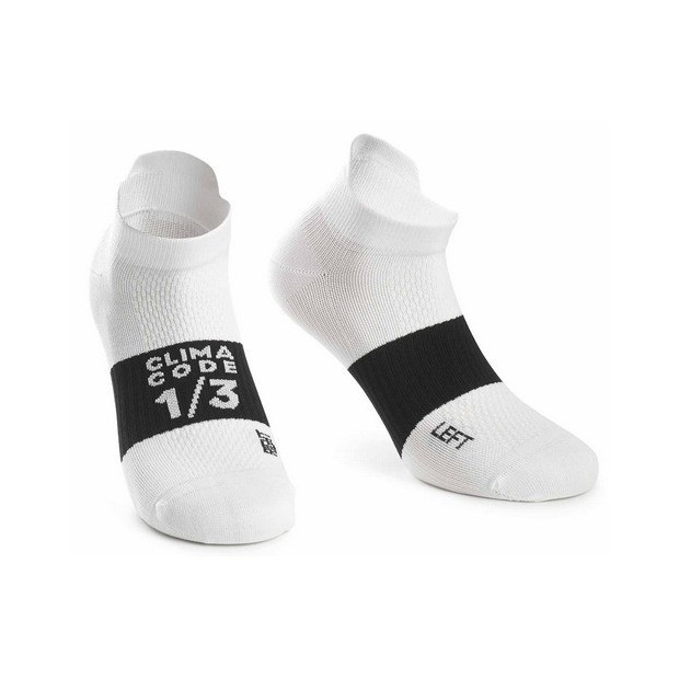 Assos Hot Summer Low Socks White/Black