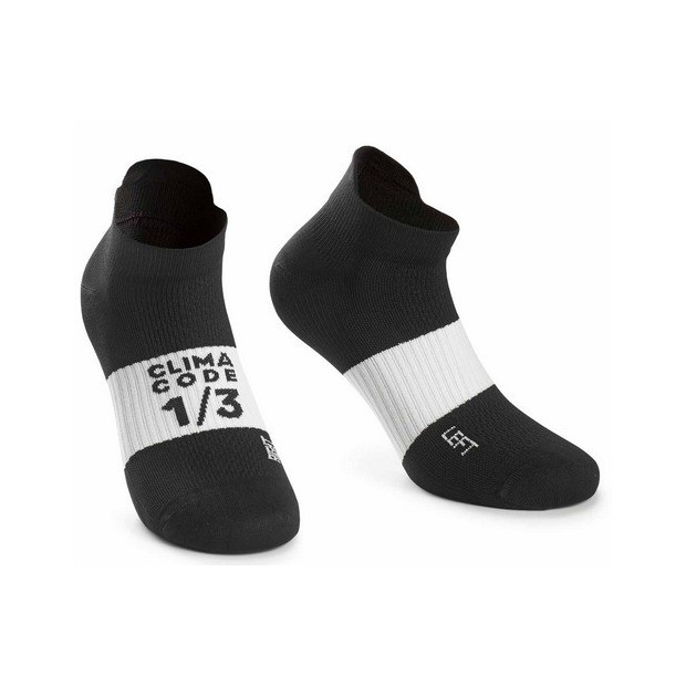 Assos Hot Summer Low Socks Black/White