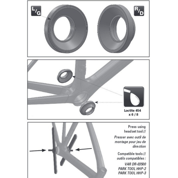 Look 596/695/795 Bottom Bracket Adaptor for BB86