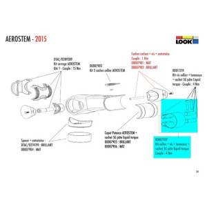Look Aerostem Kit collar + screws + barrels
