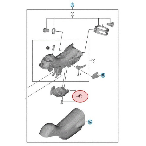 Shimano Dura Ace ST-R9100 Shift and Brake Lever Lower Cover