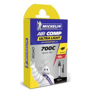 Michelin Ultralight Road Inner Tube 700x18/25C Presta 80mm