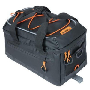 Basil Miles Tarpaulin Luggage Carrier Bag 7L Black/Orange