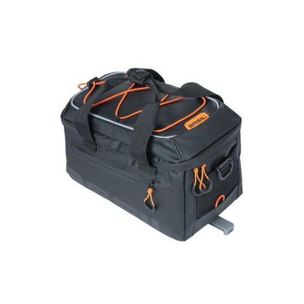 Basil Miles Tarpaulin Luggage Carrier Bag 7L Black/Orange