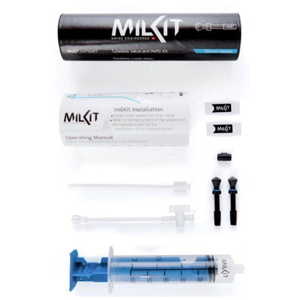 Milkit Tubeless Valves and Syringe Kit 35mm