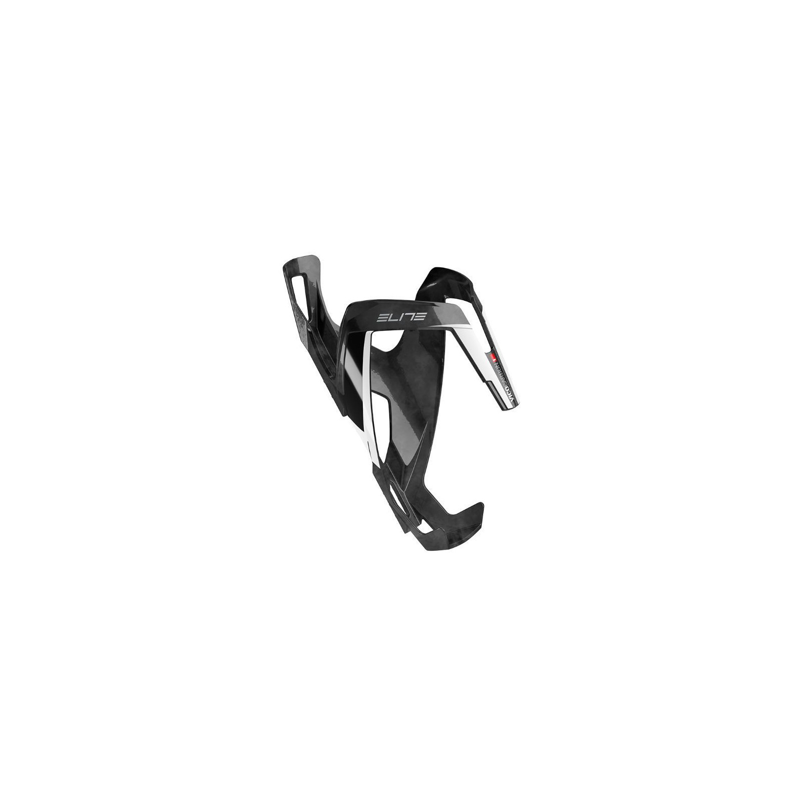 Elite Vico Carbon Bottle Cage Glossy Black/White